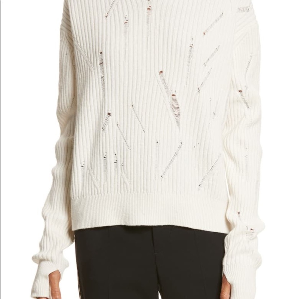 Drop Needle V Neck Sweater